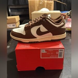 Brand new W Nike Dunk Low Cacao size 6, 9 women no lid